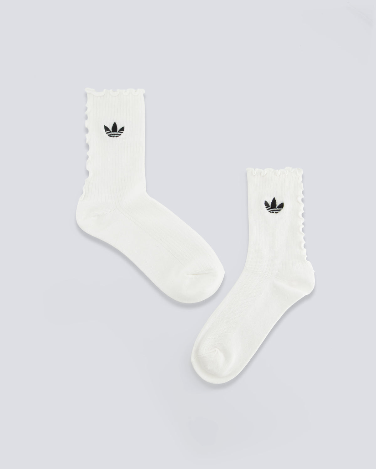 Calcetines Adidas Ruffle Blanco Y Negro 2 Pares Unisex