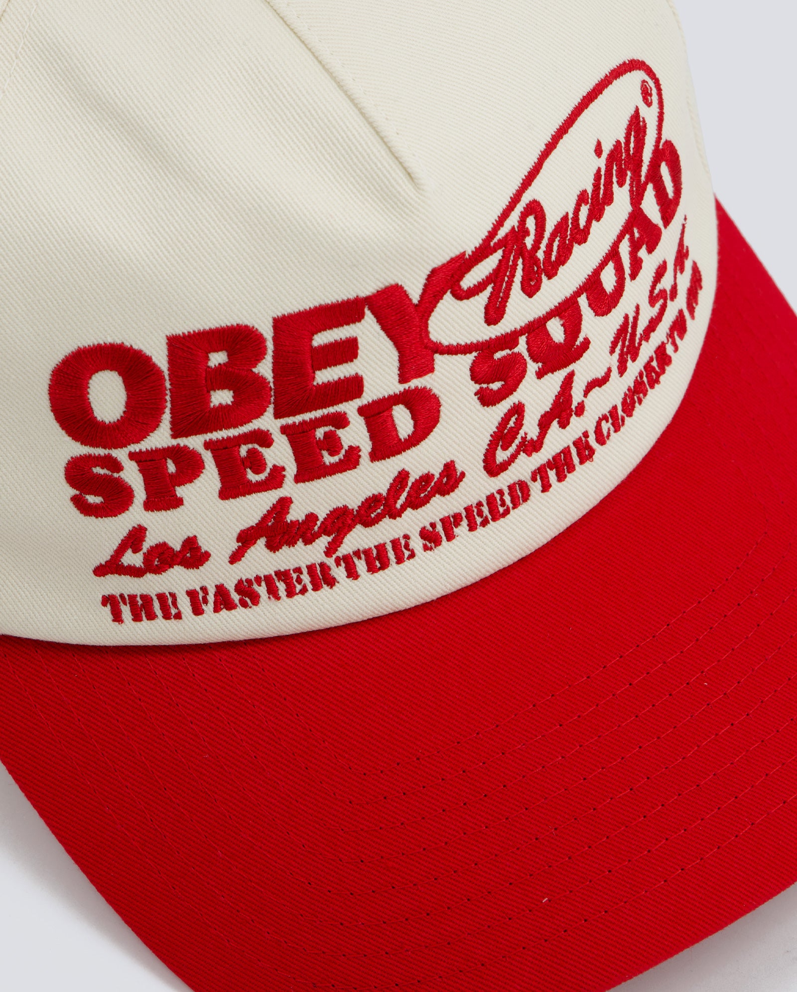 Gorra Obey Speed Squad 5 Panel Rojo Multicolor Unisex