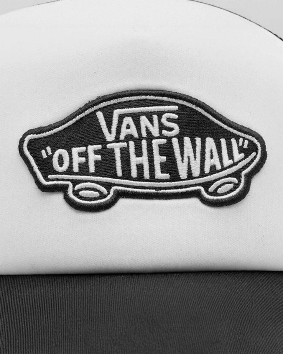 Gorra Vans Classic Patch Curved Bill Trucker Blanco Y Negro Unisex