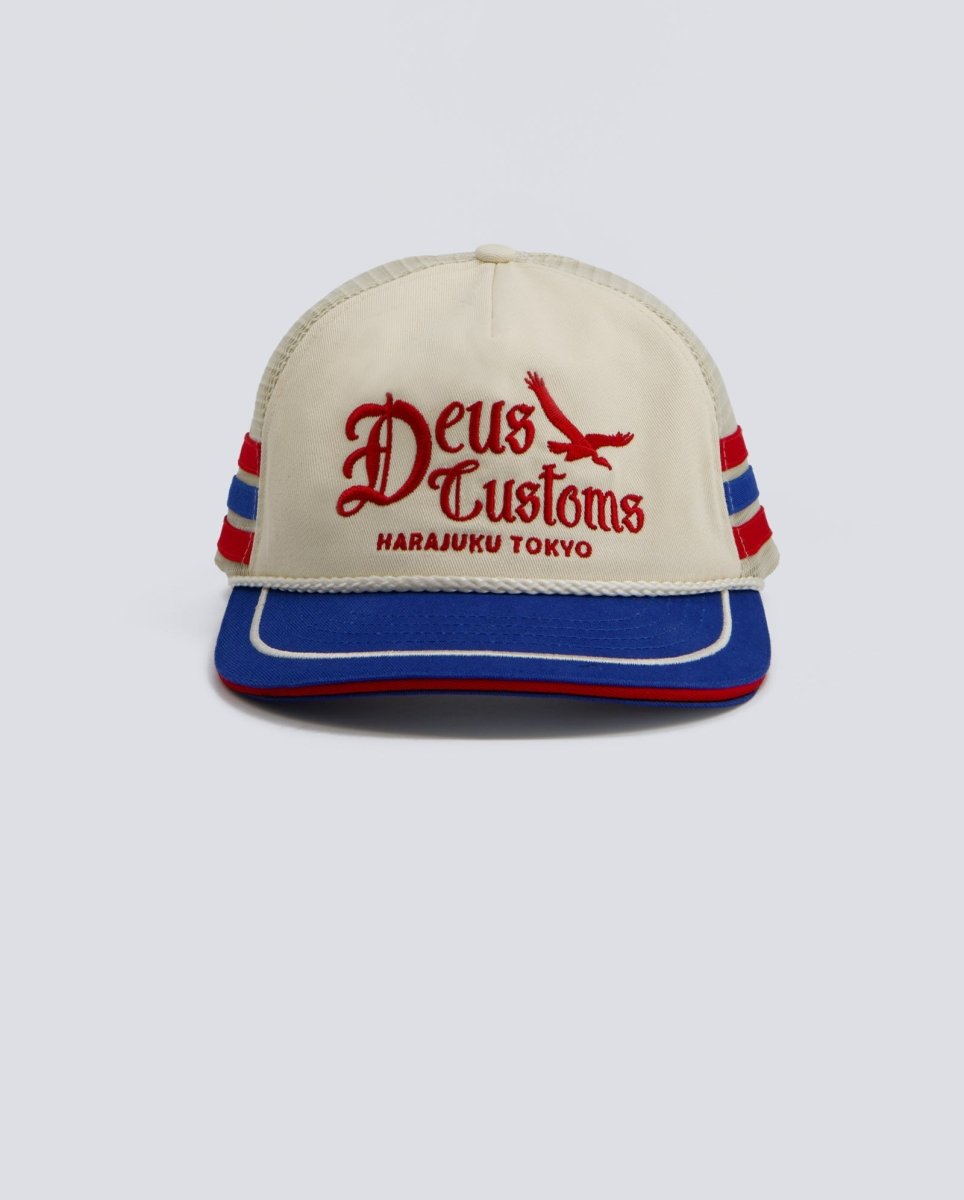 Gorra Deus Beep-Beep Trucker Azul y Blanca Unisex