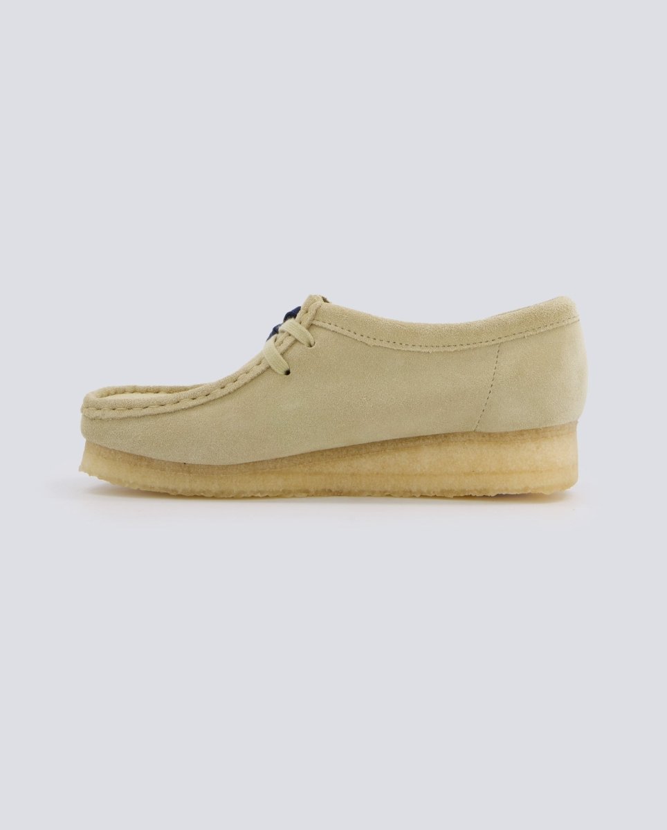 Clarks Wallabee Maple Suede Beige Mujer
