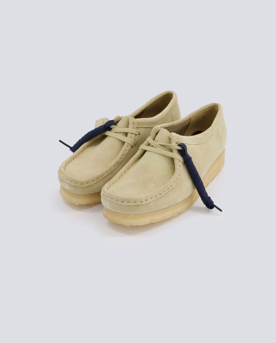 Clarks Wallabee Maple Suede Beige Mujer