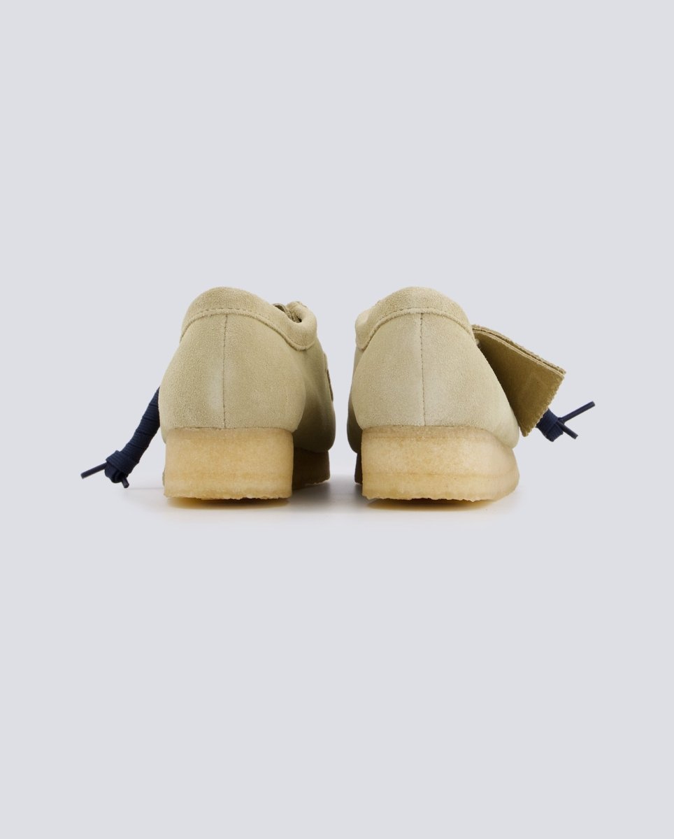Clarks Wallabee Maple Suede Beige Mujer