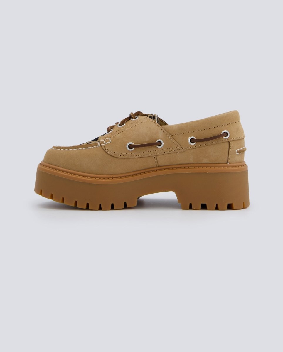 Timberland Boat Nubuck Leopardo Marrón Mujer