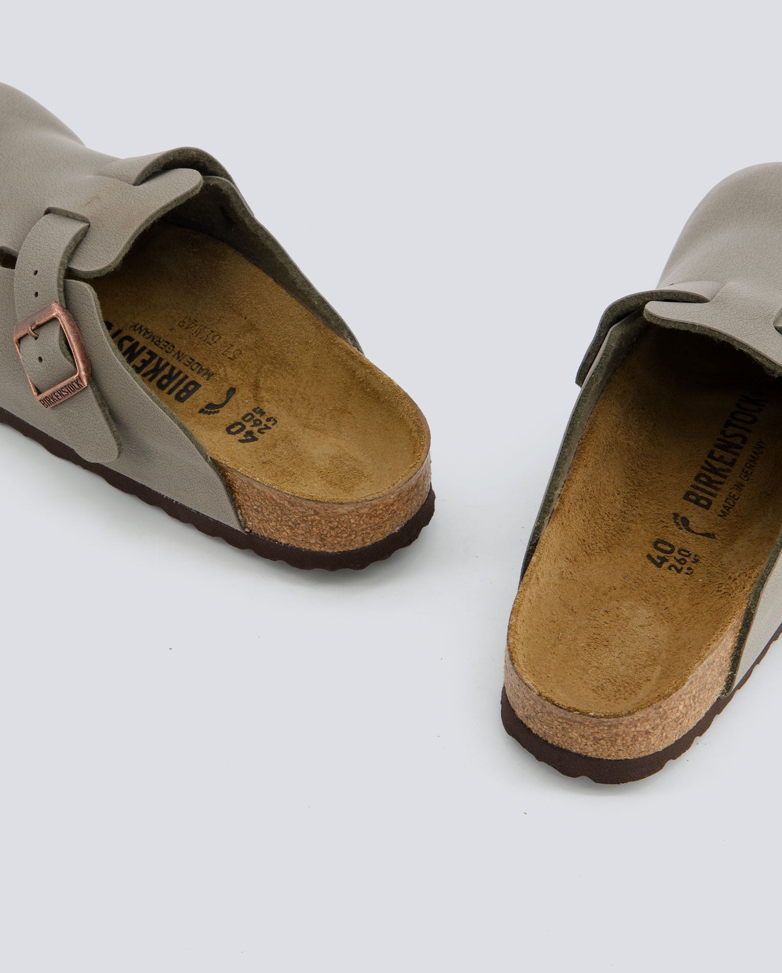 Birkenstock Boston TEX Birko-Flor Gris Hombre