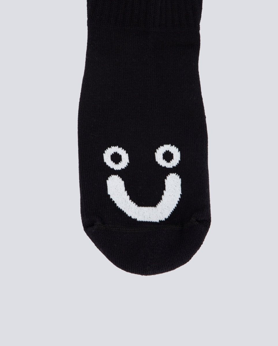 Calcetines Polar Skate Co Ribs Socks Happy Negro Gris Unisex