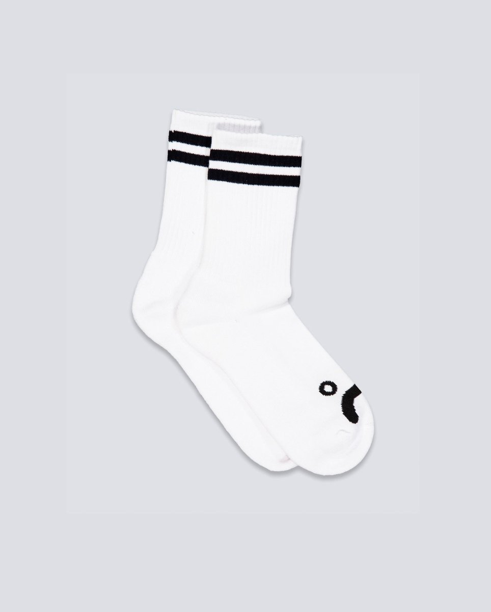 Calcetines Polar Skate Co Happy Socks Blanco Unisex