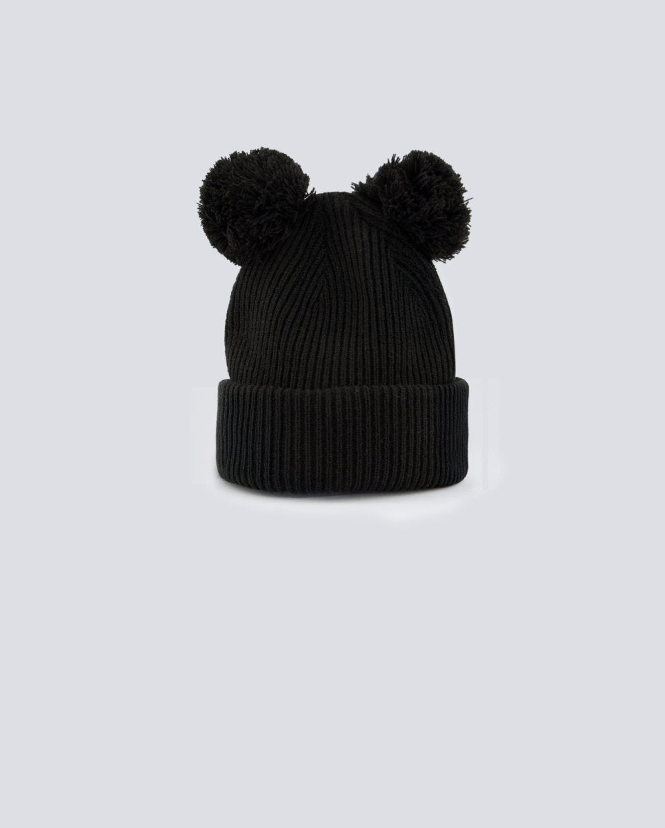 Gorro New Era Doble Pom Pom Negro Mujer