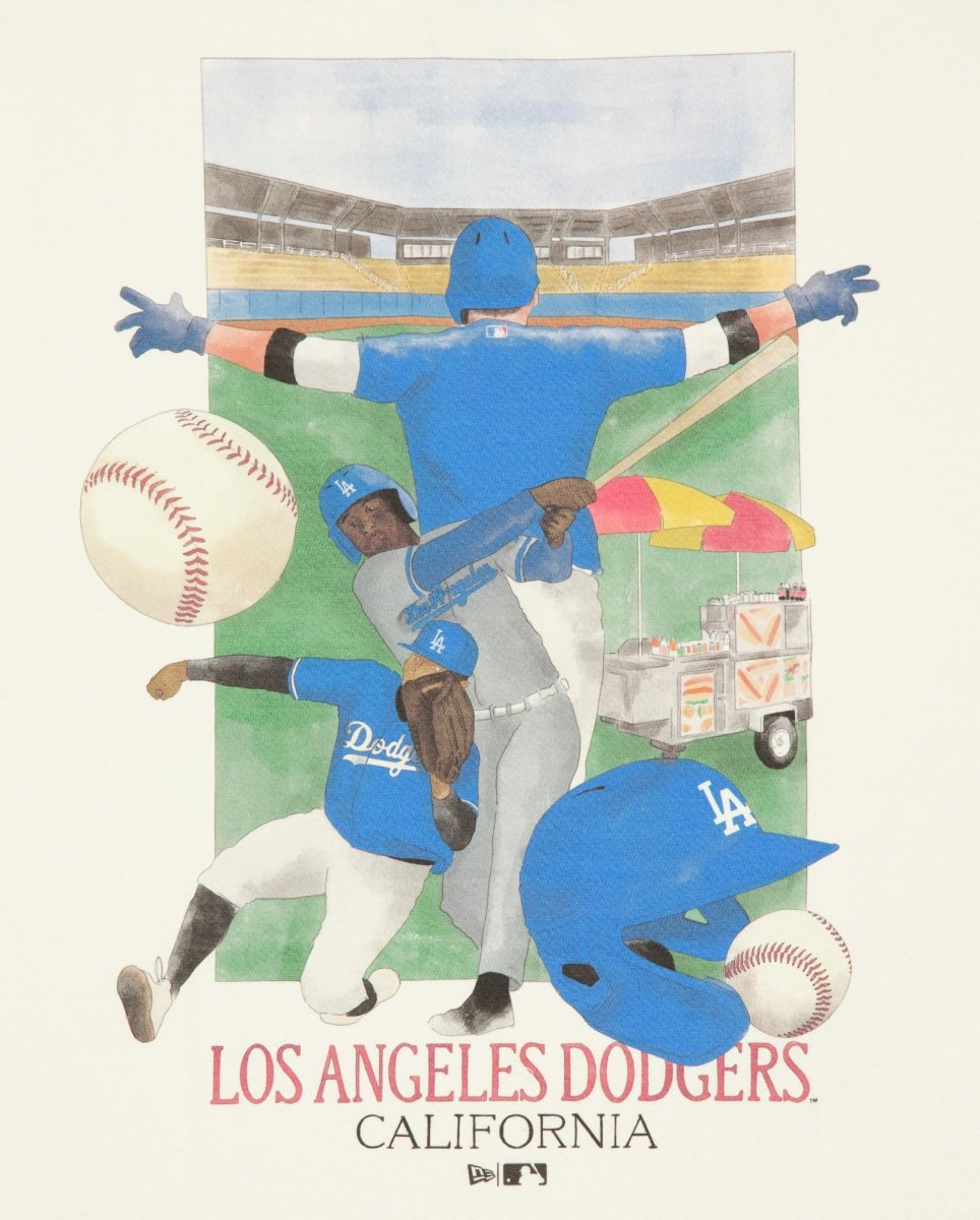 Camiseta Oversized New Era MLB LA Dodgers Beige Unisex
