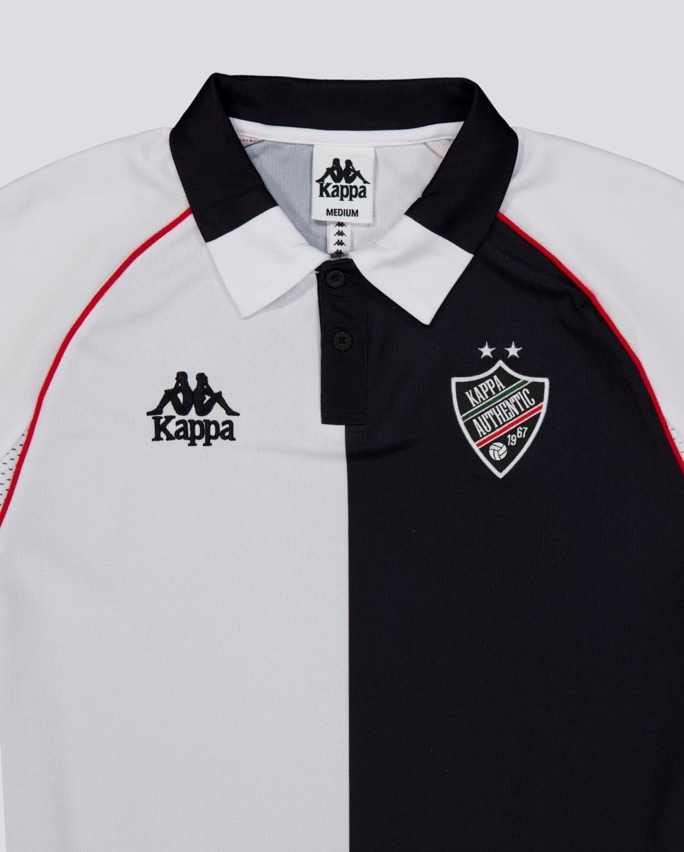 Camiseta Kappa Authentic Solin Blanco Y Negro Unisex