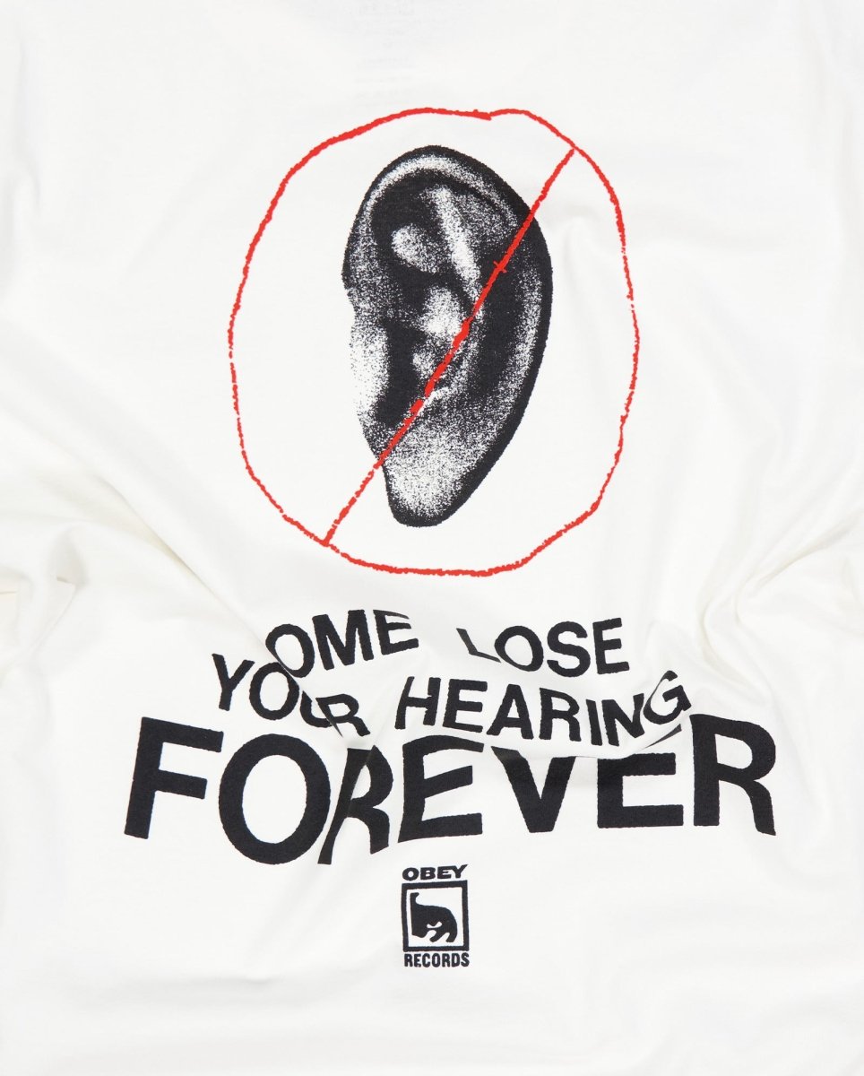Camiseta Obey Come Lose Your Hearing Blanco Hombre