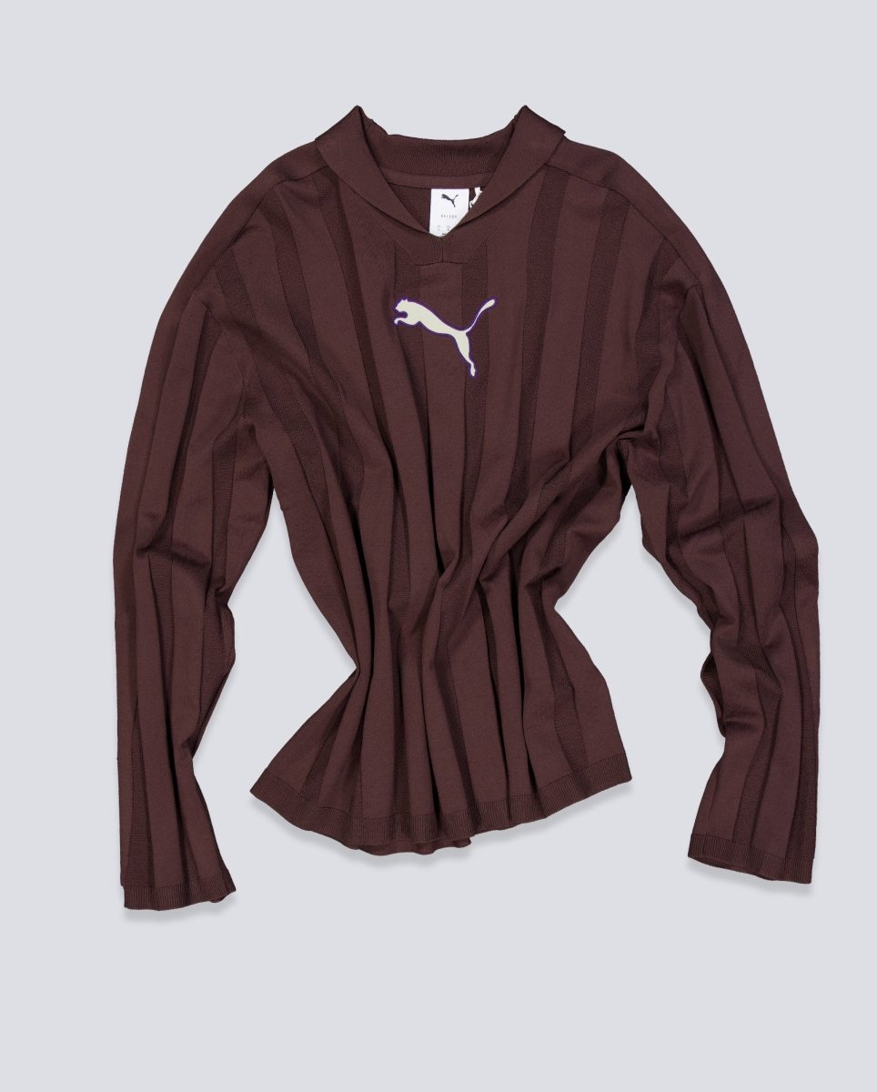 Polo Manga Larga Puma T7 Marrón Unisex