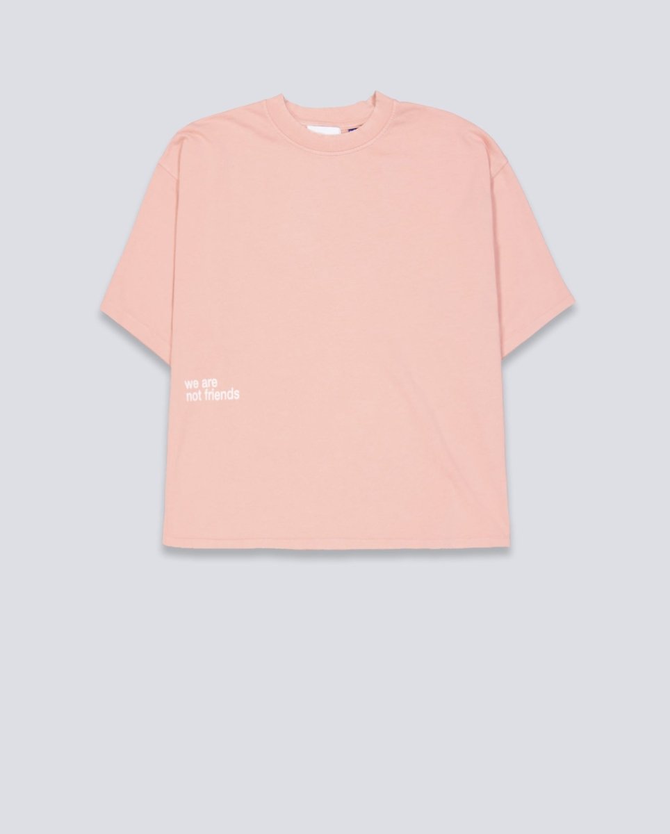 Camiseta We Are Not Friends Timeless Boxy Rosa Unisex