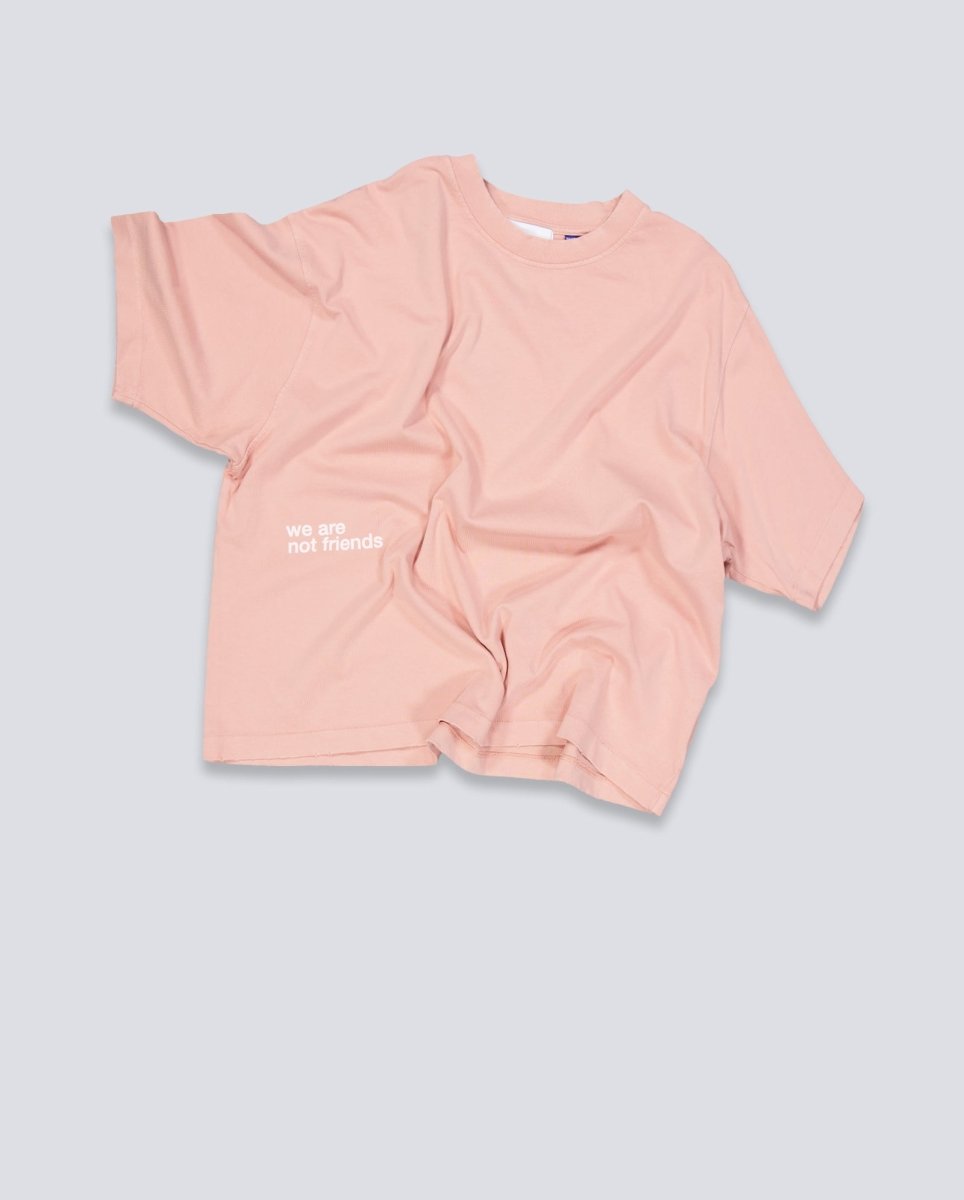 Camiseta We Are Not Friends Timeless Boxy Rosa Unisex