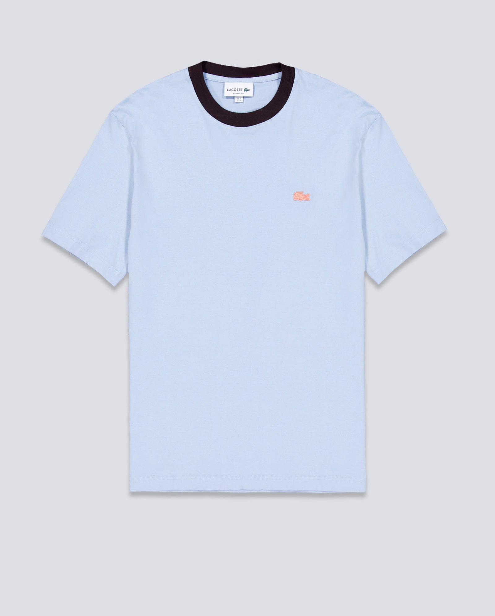 Camiseta Lacoste Cuello Contraste Azul Unisex