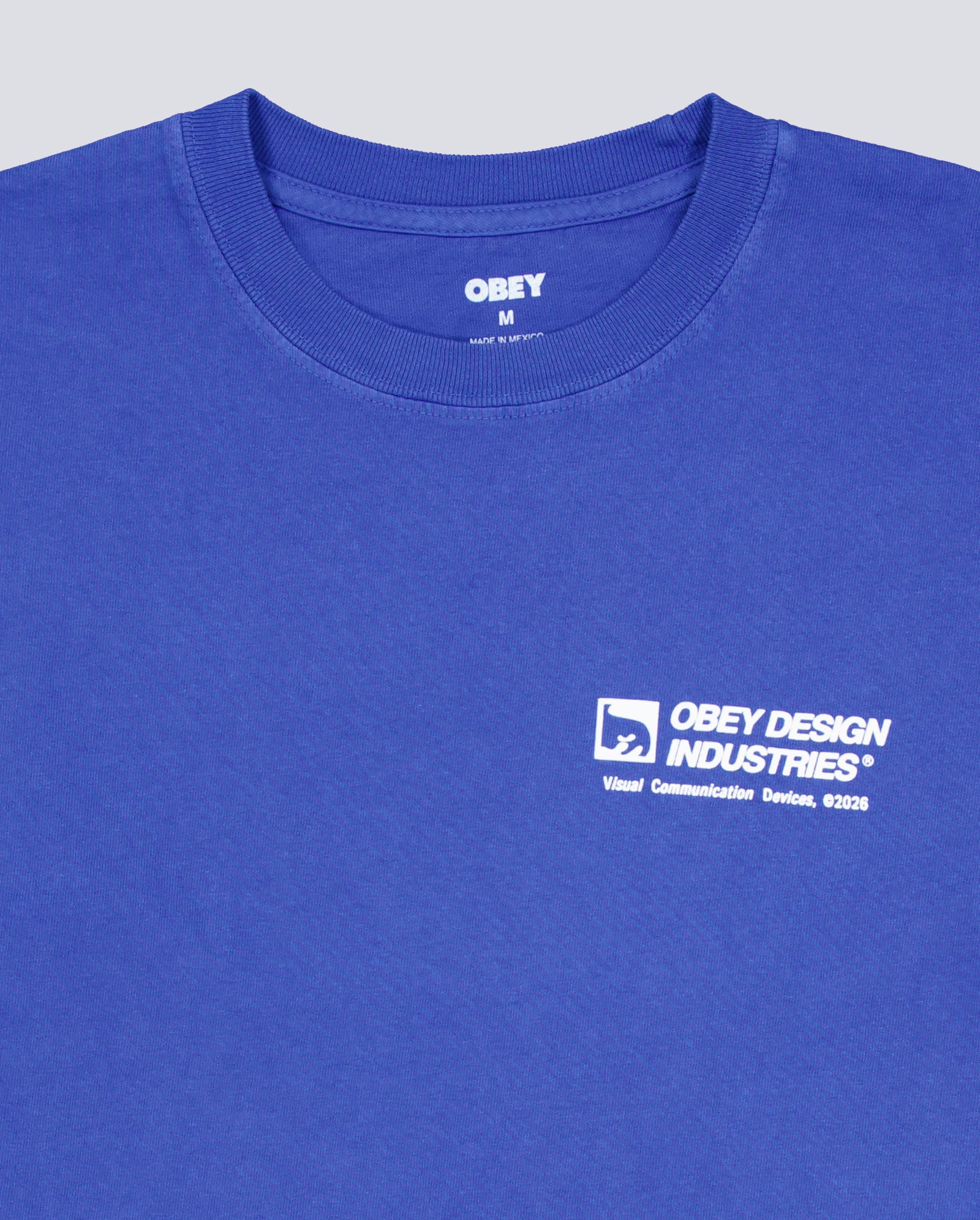 Camiseta Obey Devices Pigment Azul Unisex