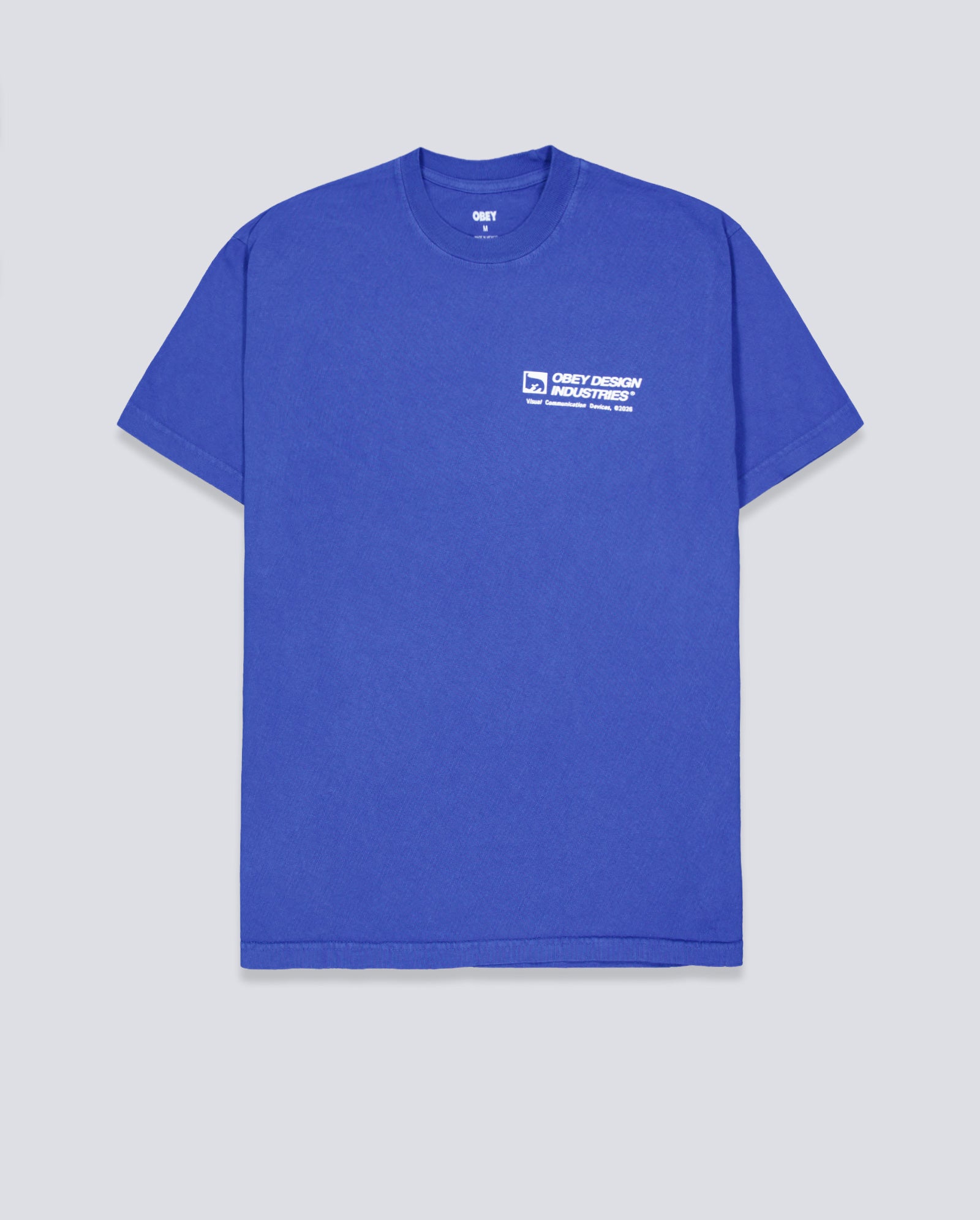 Camiseta Obey Devices Pigment Azul Unisex