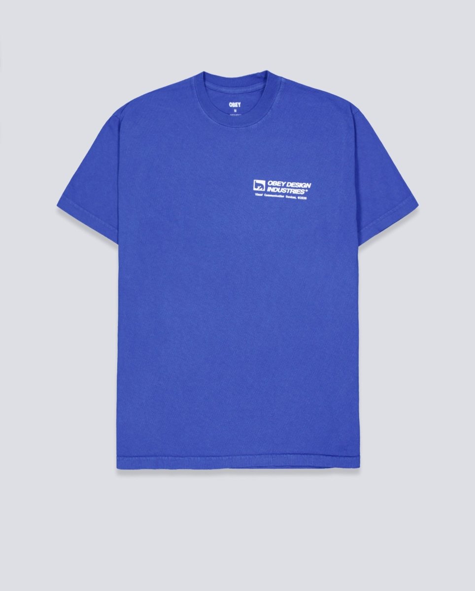 Camiseta Obey Devices Pigment Azul Unisex