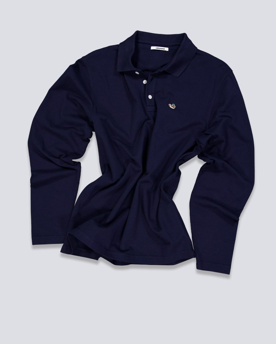 Polo Edmmond Studios Duck LS Azul Marino Unisex