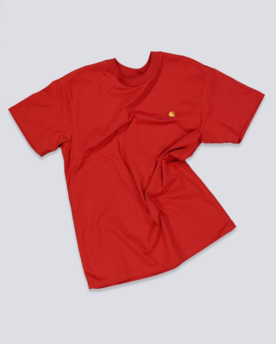 Camiseta Carhartt WIP American Scripts Rojo Unisex