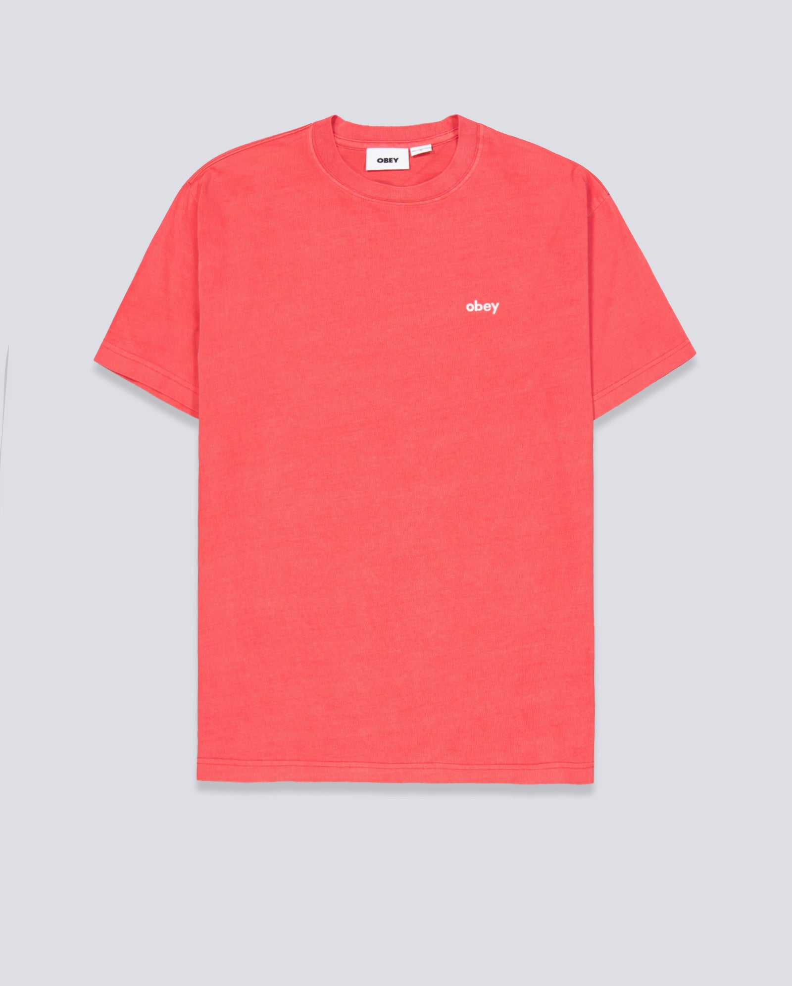 Camiseta Obey Lowercase Pigment Rojo Unisex