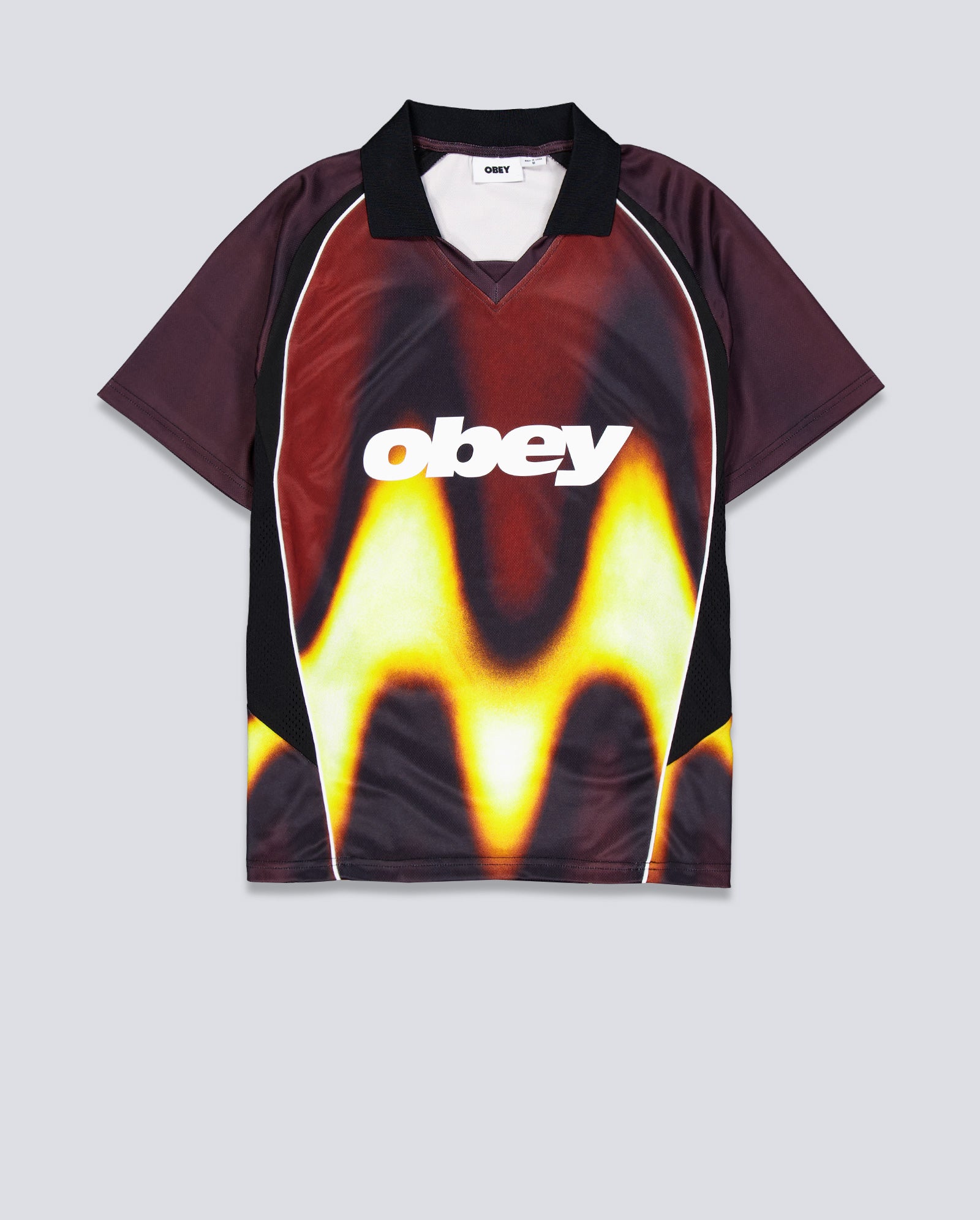 Camiseta Obey Blurred Soccer Jersey Rojo Unisex
