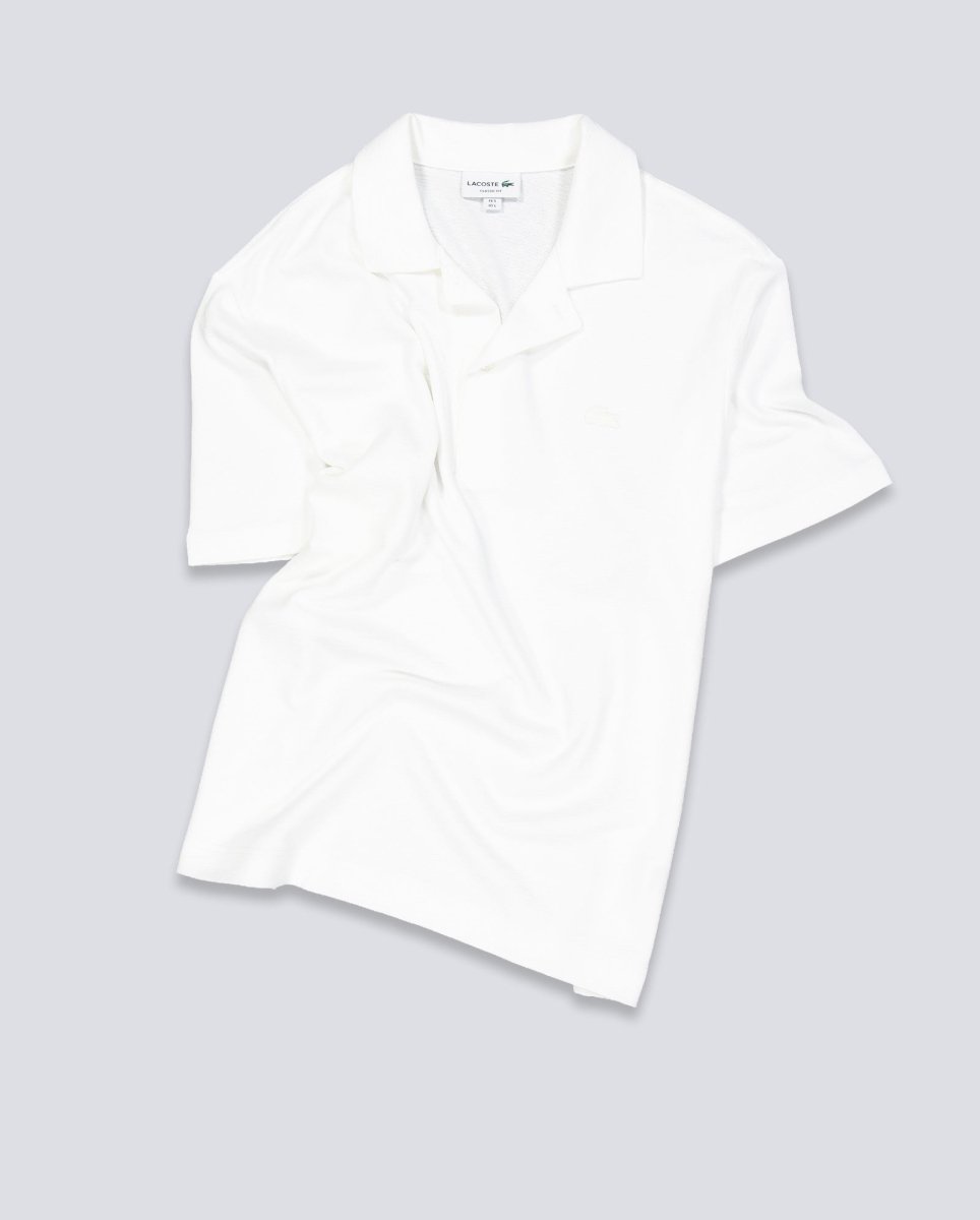 Polo Lacoste Manga Corta Blanco Hombre