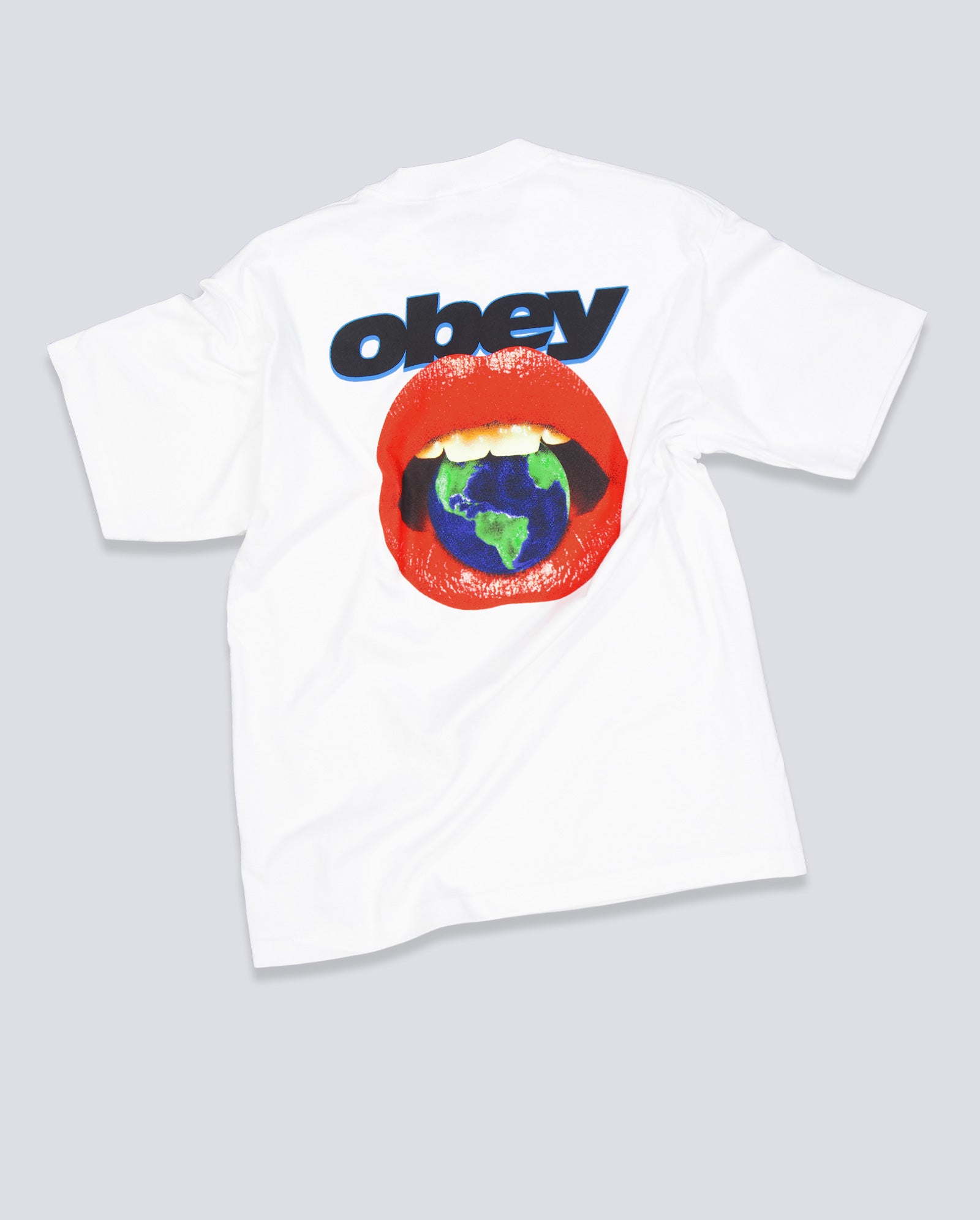 Camiseta Obey Lips Blanco Hombre