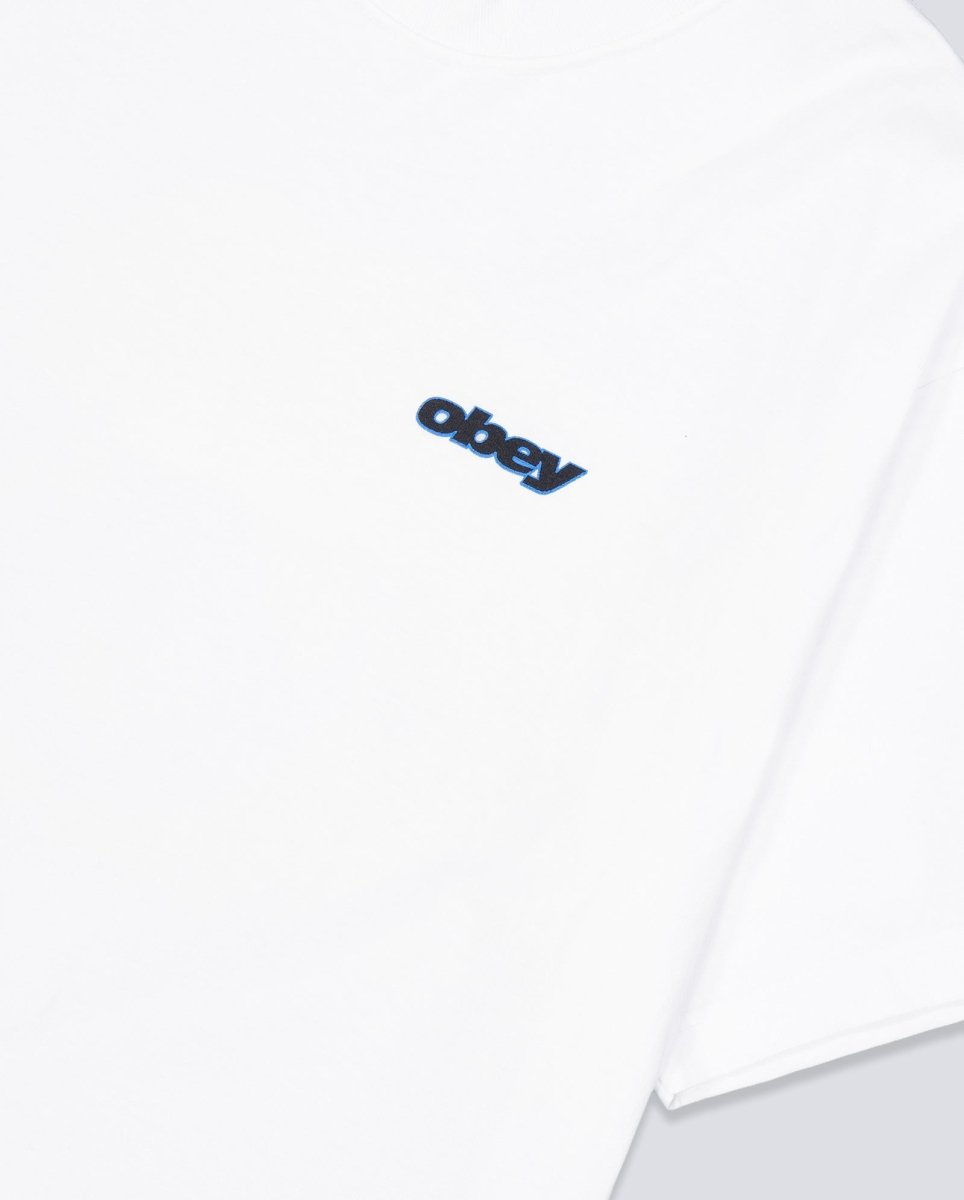 Camiseta Obey Lips Blanco Hombre