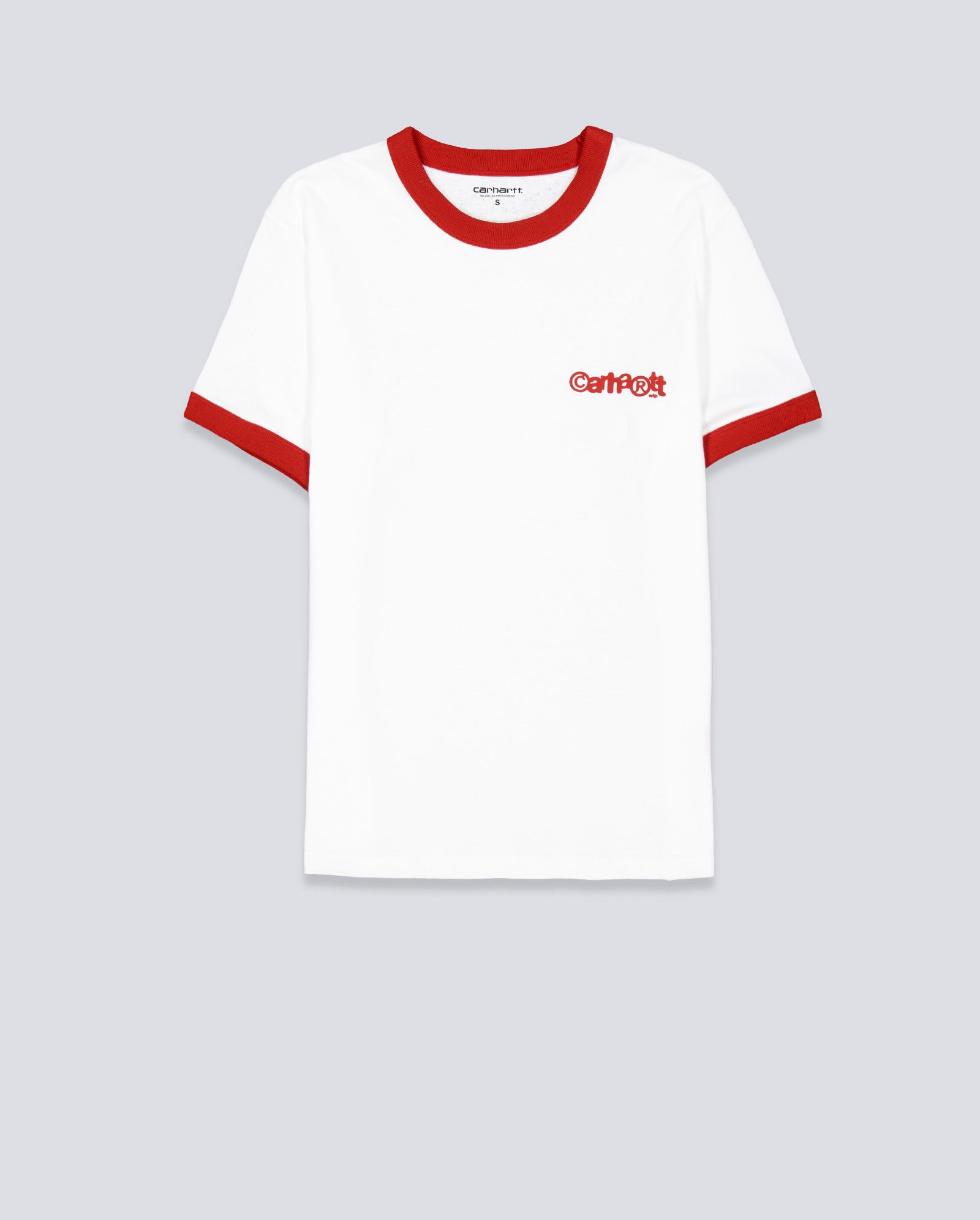 Camiseta Carhartt WIP Ringer IP Blanco Rojo Unisex