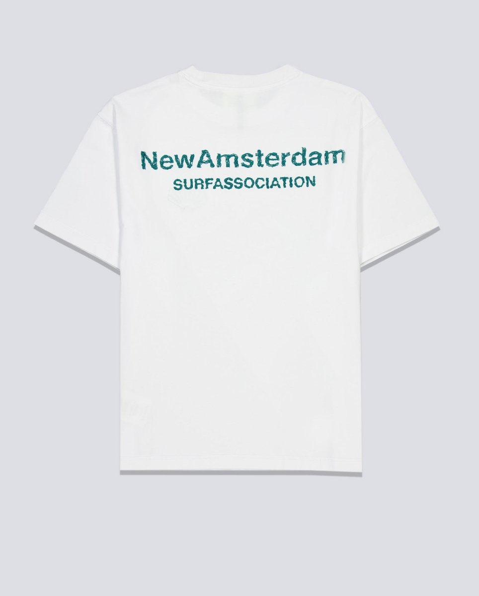 Camiseta New Amsterdam Surf Association Logo Tee Blanco Unisex