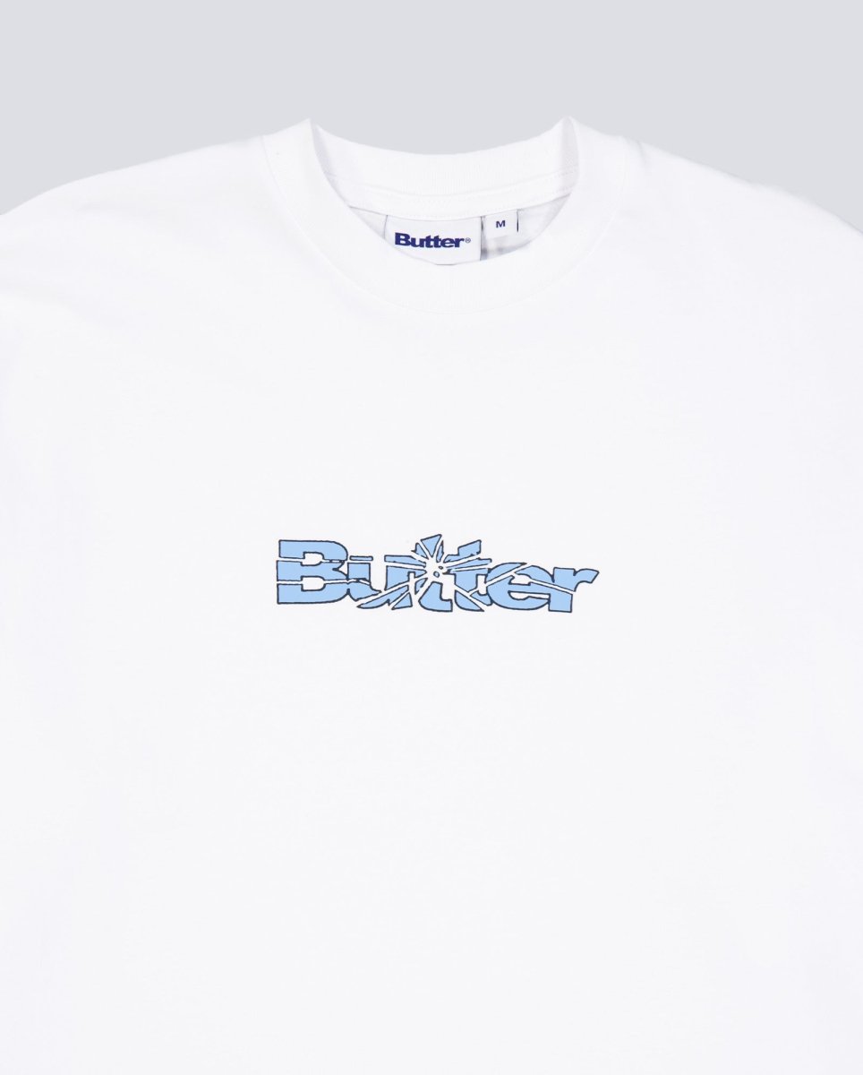Camiseta Butter Goods Smasehd Logo Blanca Unisex
