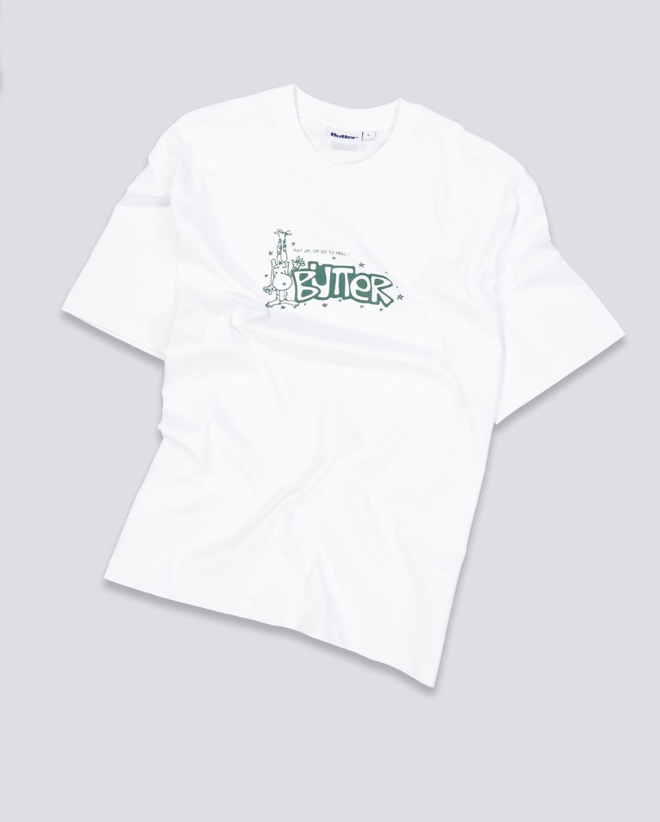 Camiseta Butter Goods Pay Up Blanca Unisex