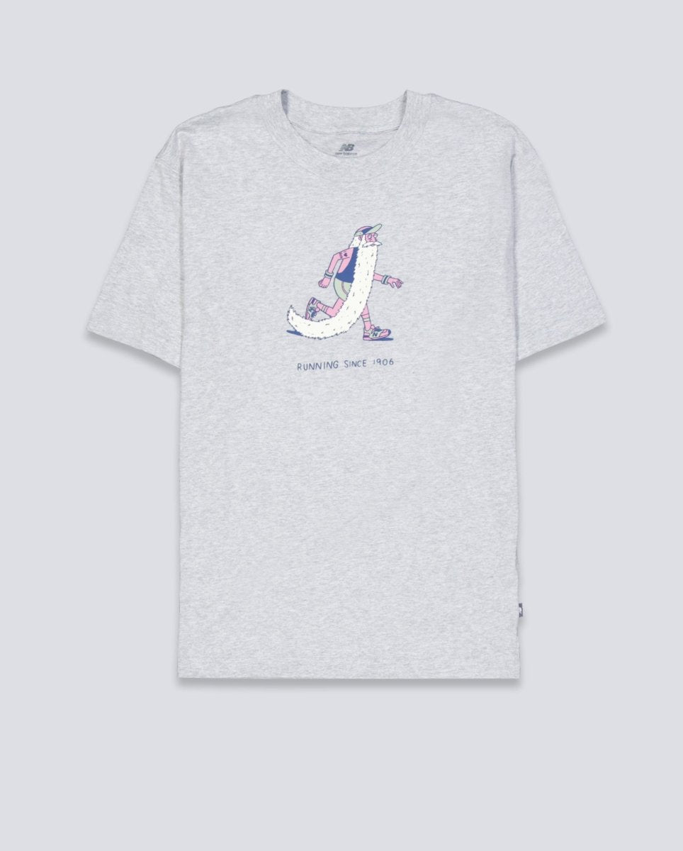 Camiseta New Balance Bearded Runner Gris Unisex