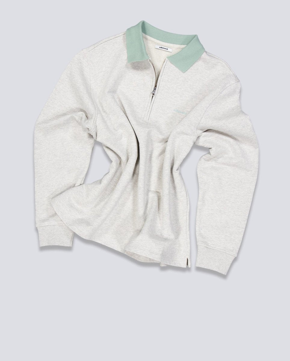 Polo Edmmond Studios Minilogo Zip Gris Unisex