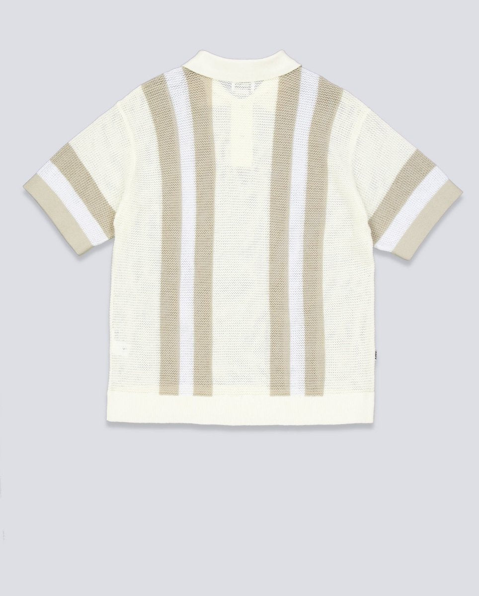 Polo Obey Seth Blanco Y Beige Hombre