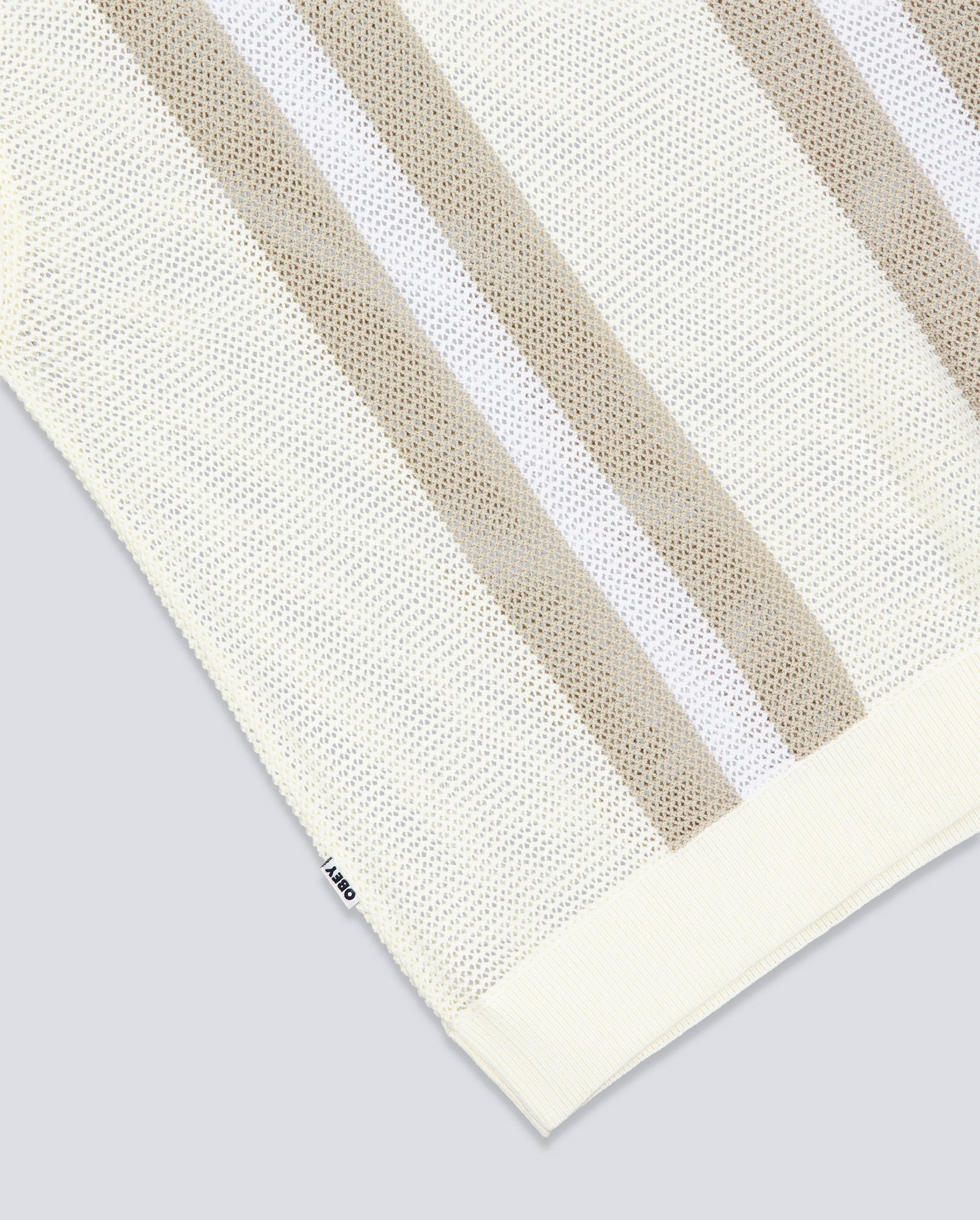 Polo Obey Seth Blanco Y Beige Hombre