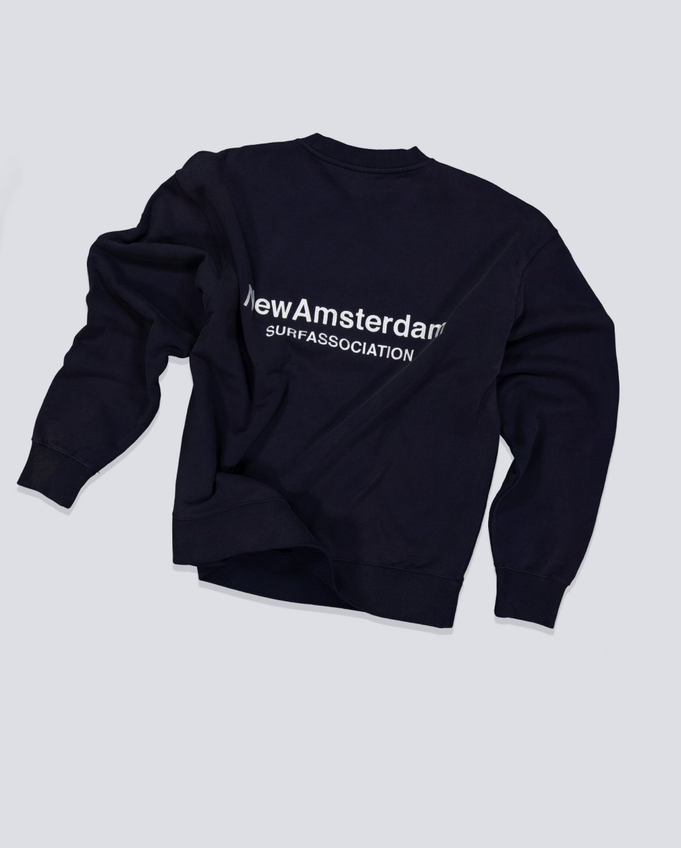 Sudadera New Amsterdam Surf Association Logo Crewneck Azul Unisex