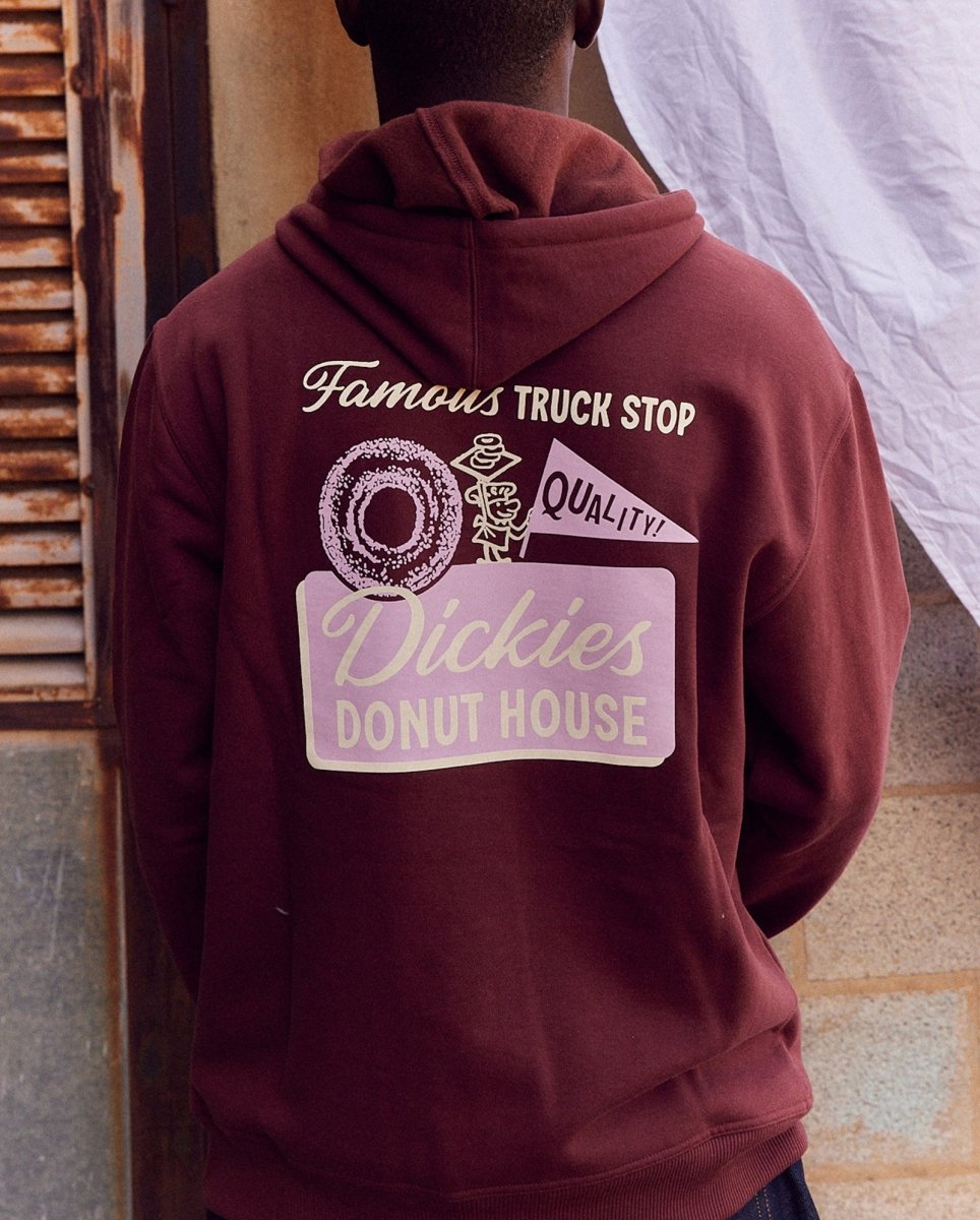 Sudadera Dickies Donut House Hoodie Andorra Granate Hombre