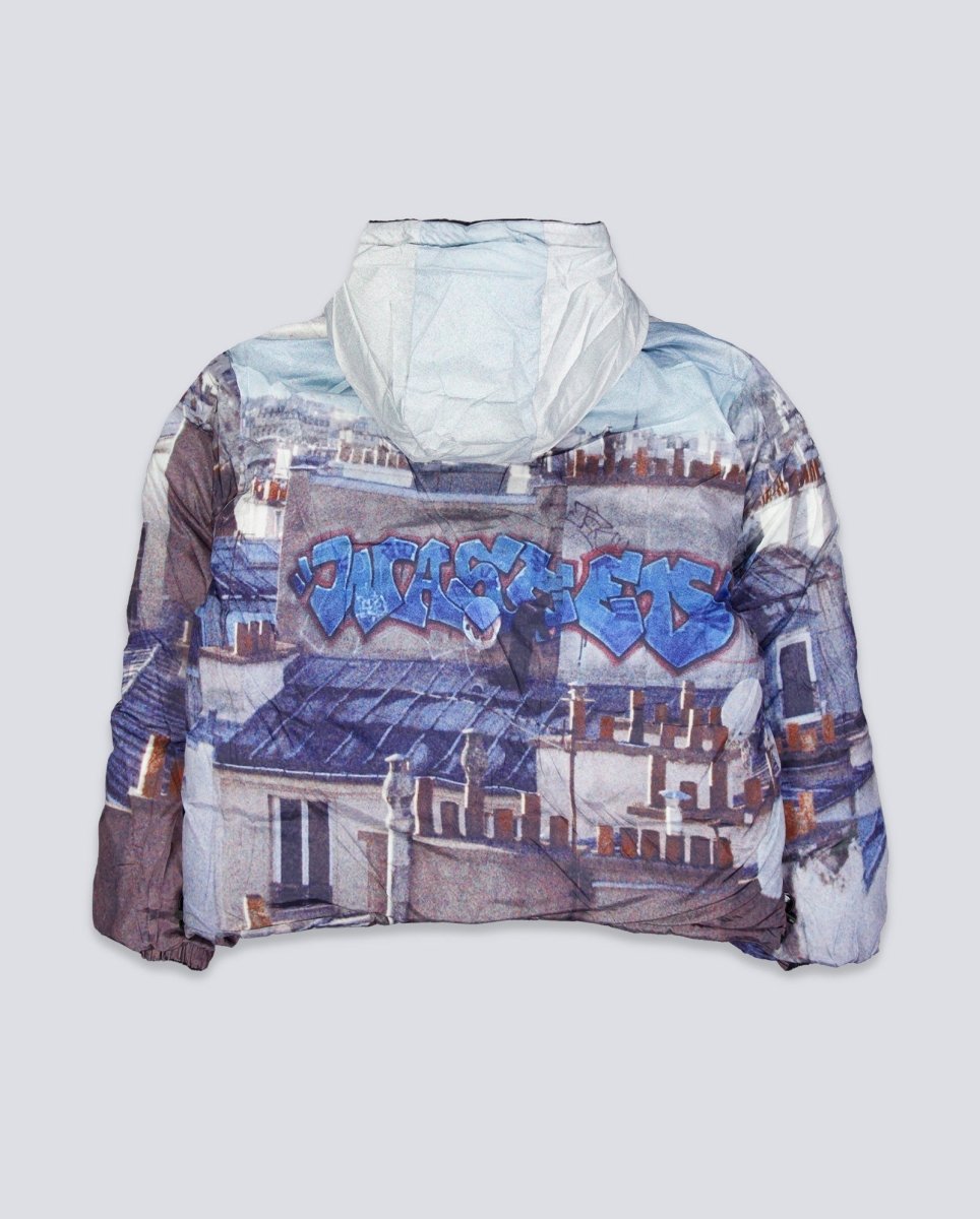 Chaqueta de Plumas Wasted Paris Elevation Negra Reversible Unisex