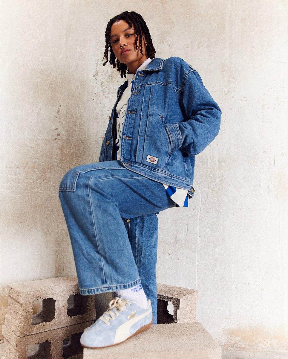 Chaqueta Vaquera Dickies Selvedge Pleated Azul Claro Unisex