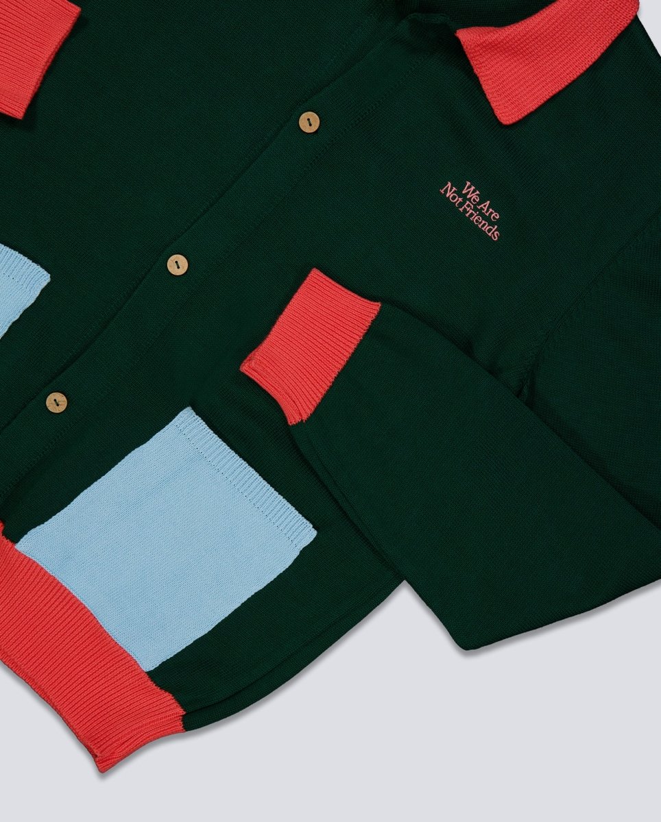 Cardigan We Are Not Friends Verde Unisex