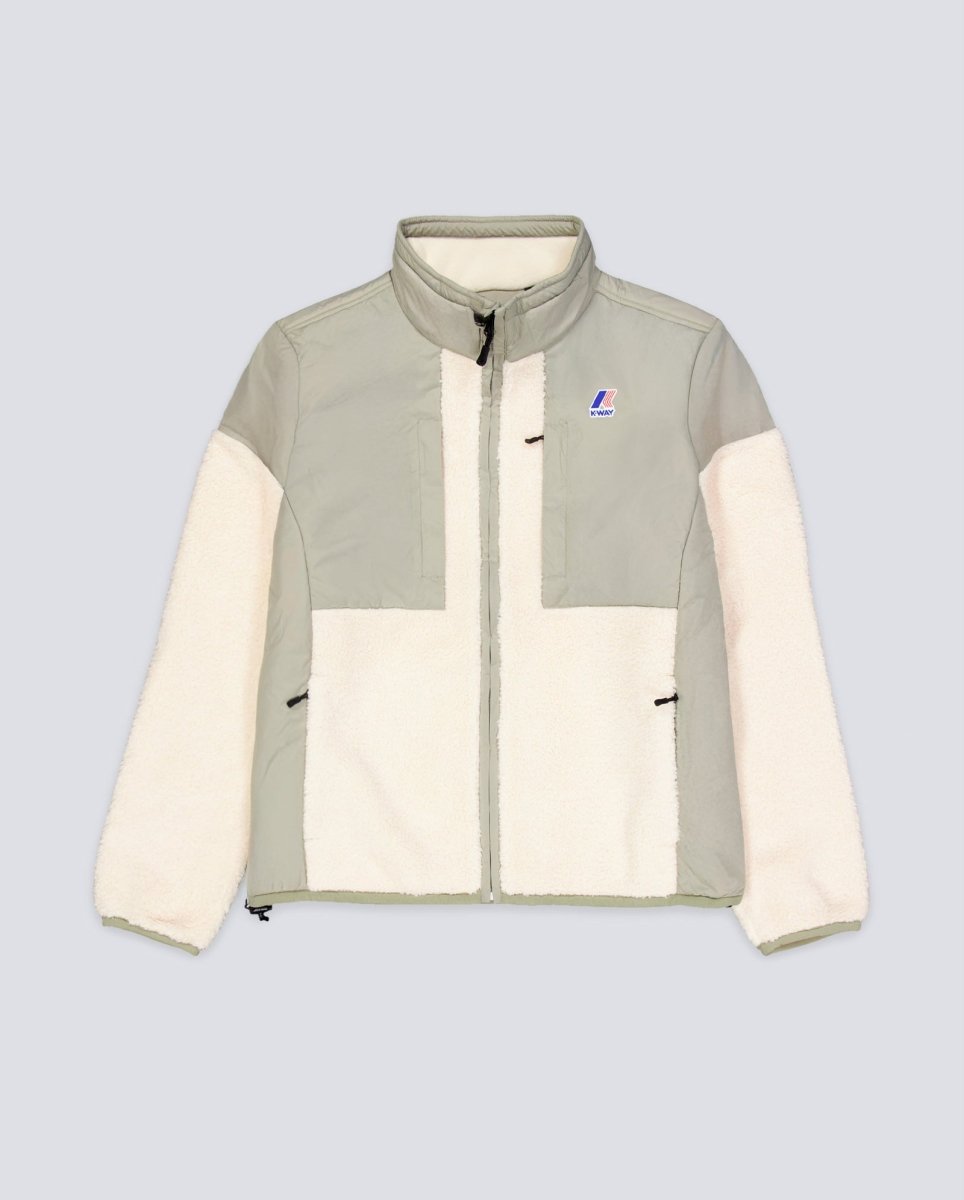 Chaqueta Polar K-Way Sixte 40 Orsetto Verde Y Beige Unisex