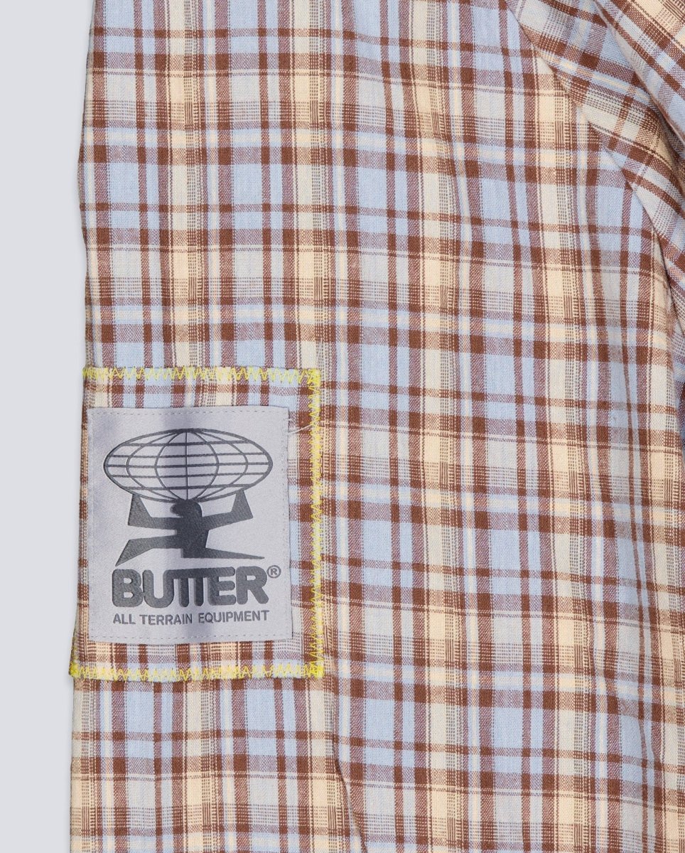 Chaqueta Butter Goods Plaid Equipment Beige Unisex