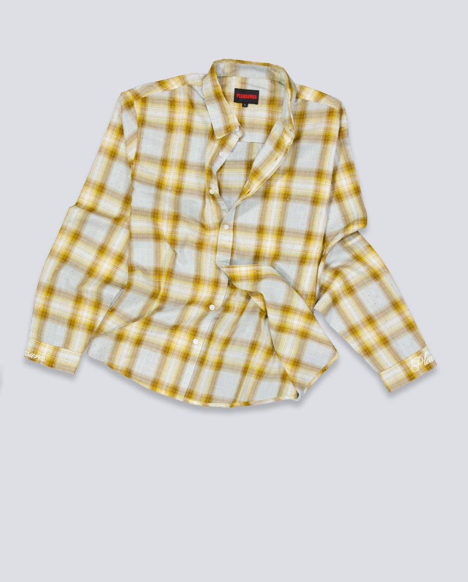 Camisa Pleasues Dizzle Button Up Dijon Amarilla Unisex