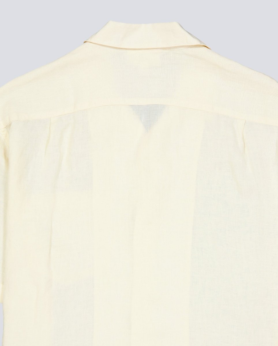 Camisa Lacoste Casual Manga Corta Beige Hombre