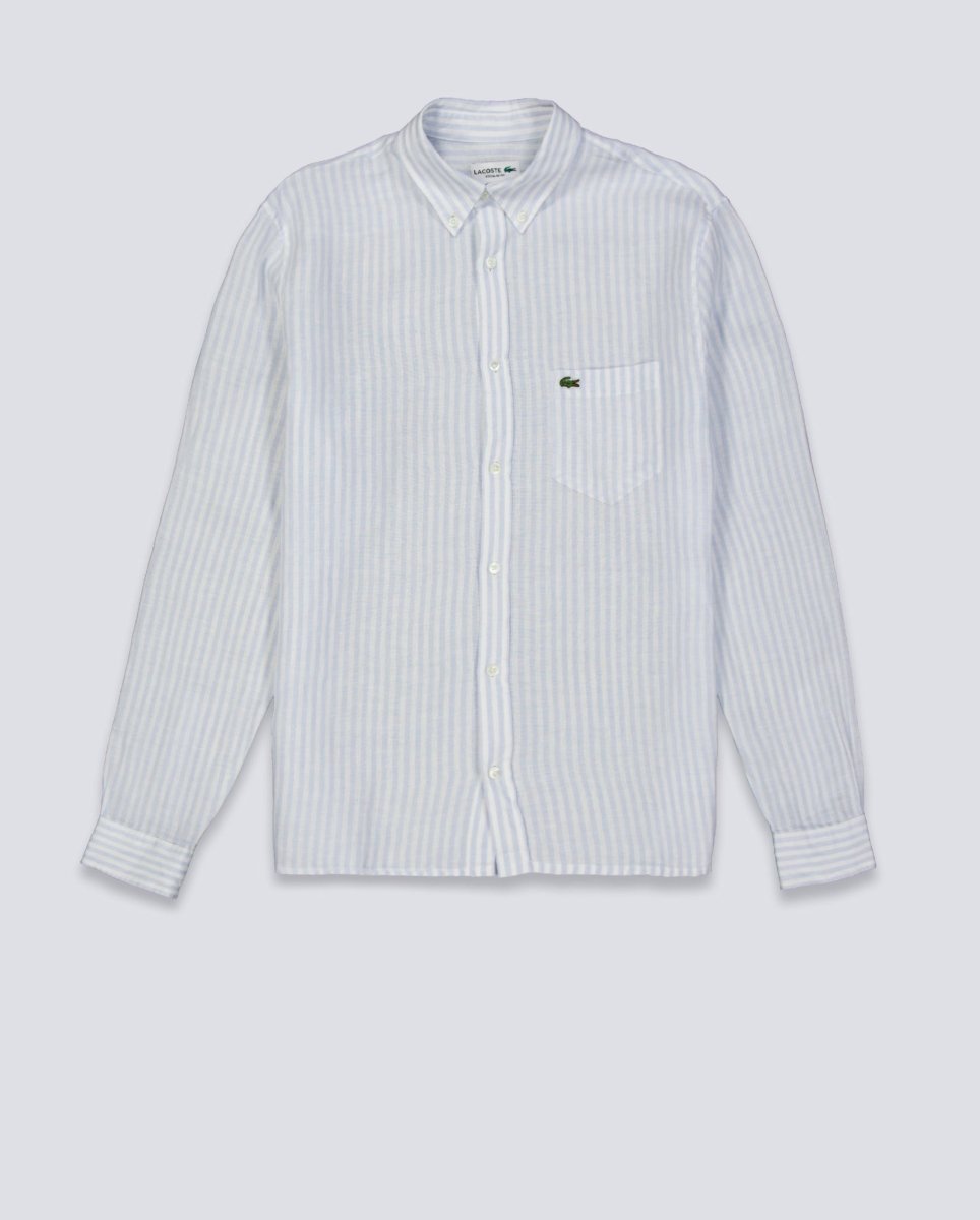 Camisa Lacoste Chemise Casual Manches Azul Hombre