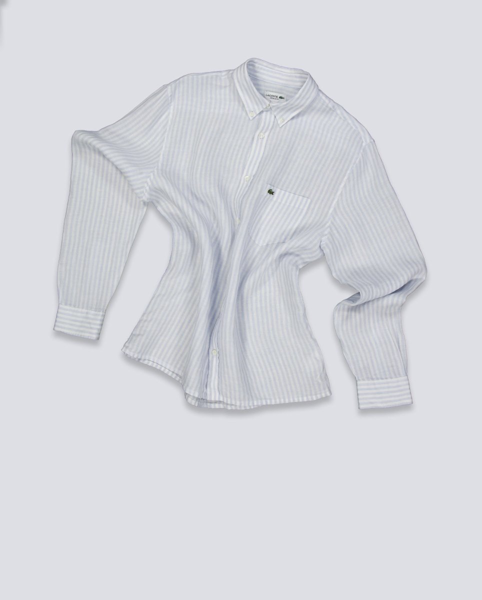 Camisa Lacoste Chemise Casual Manches Azul Hombre