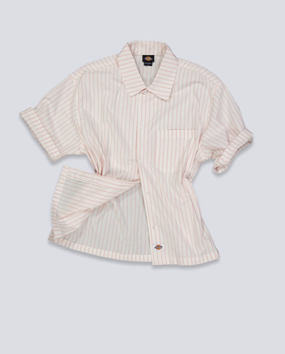 Camisa Dickies Venedocia Stripe Rosa Unisex