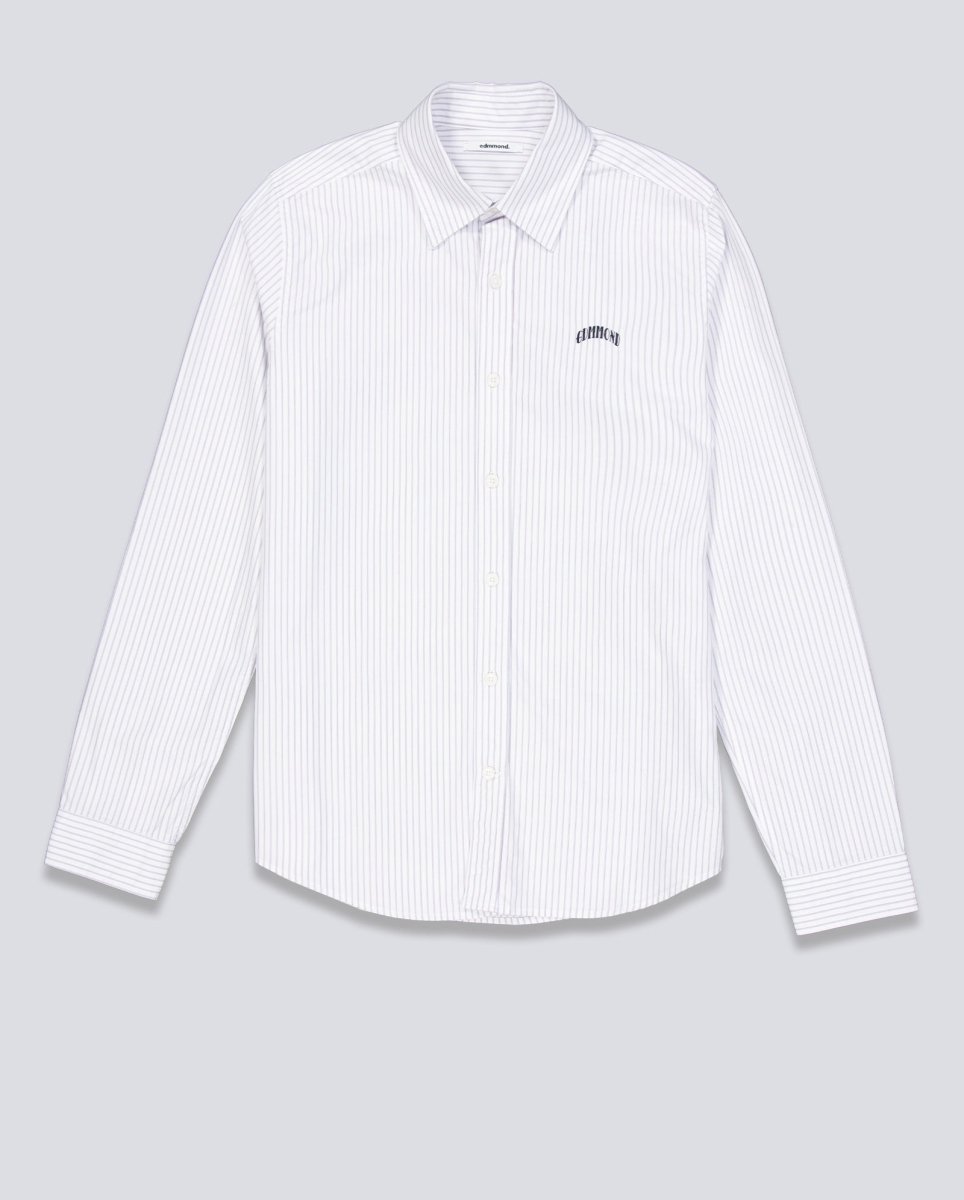 Camisa Edmmond Studios Mini Core Stripes Blanco Unisex